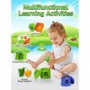 INSTOY Montessori – Jouets pour filles de 1, 2, 3 ans, 24 pièces danimaux de la ferme pour les tout-petits qui comptent, ass