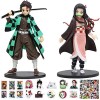 GENGUTOR 5 Figurines Anime Demon Slayer, Modèle de Personnage danime, Figurines de Dessin animé avec Socle Figurine Demon Sl