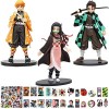 GENGUTOR 5 Figurines Anime Demon Slayer, Modèle de Personnage danime, Figurines de Dessin animé avec Socle Figurine Demon Sl