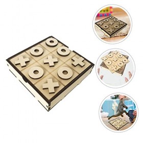 ibasenice 1 Ensemble DÉchecs Double Face Puzzle Enfants Jeu dorteil Jouets Jeux De Société Classiques Bébé en Bois Clou Tab