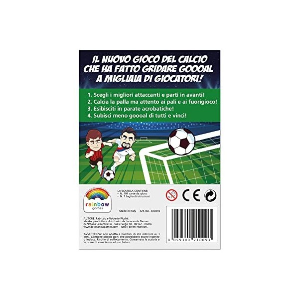 Rainbow Games - Goooal! - Jeu de football - Jeu de société pour la famille - Enfants à partir de 6 ans - Jeu de cartes portab