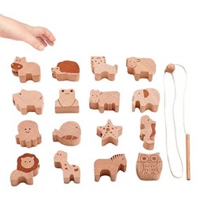 F Fityle Puzzle déquilibre en Bois Couleur Fruits Jeu déquilibre cognitif - pour Enfants garçons Filles