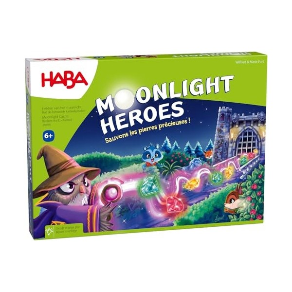 HABA - Moonlight Heroes - Jeu de société - Un Jeu de Collecte et de stratégie Magique - 5 Ans et Plus - 306484 Coloré