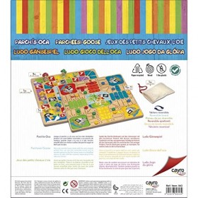 Cayro - Parcheesi et Oie - + 5 Ans - Modèle Pirates - Jeu de société Double pour Enfants et Adultes - Plateau réversible et p