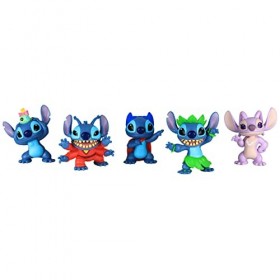 GIOCHI PREZIOSI Stitch, Coffret 5 Figurines, 7.5 cm, Jouets pour Enfants à partir de 3 Ans, TTC16