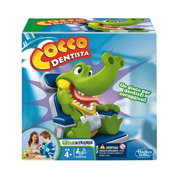 Hasbro Gaming B04081750 Croc’Dentiste Jeu dadresse français Non Garanti Version Italienne