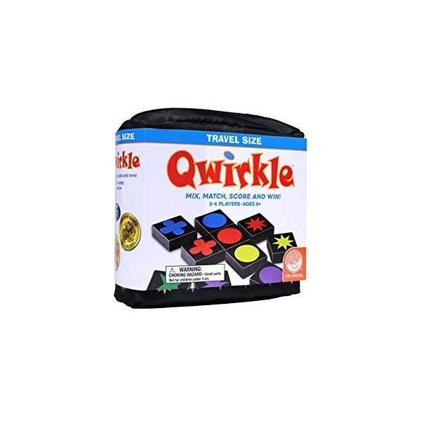 MindWare, Qwirkle: Travel New , Board Game, Ages 6+, 2-4 Players, 45 Minutes Playing Time