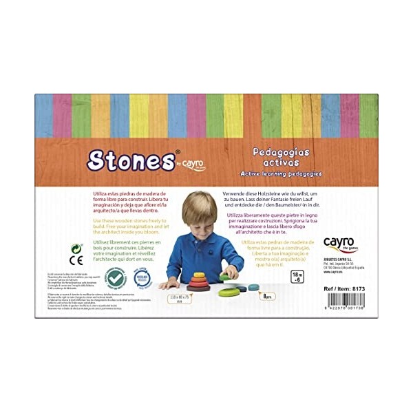 Cayro - Stones - Jeu pour Enfants - Jeu de Construction - Jeu de société 8173 