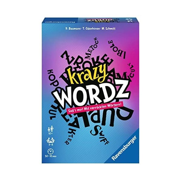 Ravensburger 26837 - Krazy Wordz - Gesellschaftsspiel für Die ganze Familie, Spiel für Erwachsene und Kinder AB 10 Jahren, Pa