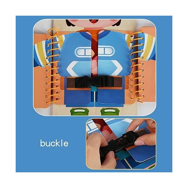 Junerain Tableau dactivité préscolaire Multicouche Montessori Jouet Pratique Mains sur la capacité Jouets dapprentissage de