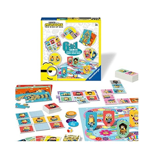 Ravensburger Minions 2 The Rise of Gru 6-in-1 Games Compendium Set for Kids Age 3 Years Up