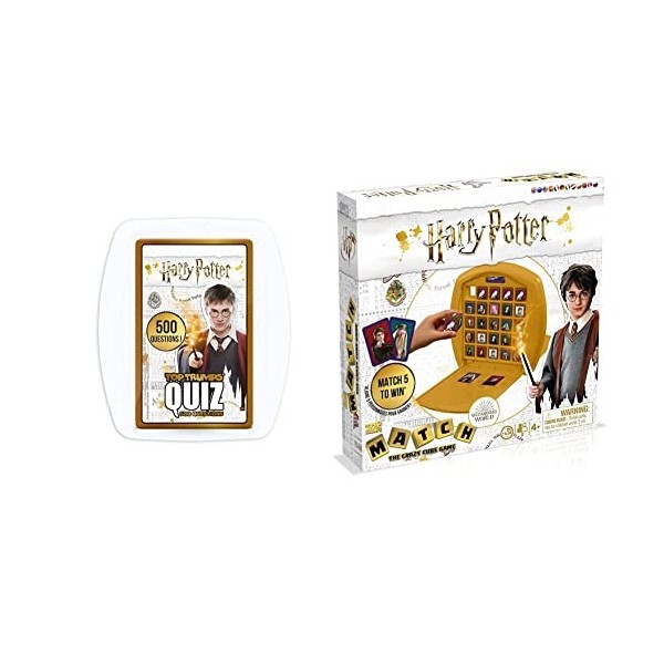 Winning Moves - Quiz Harry Potter - 500 Questions - Format Voyage - Jeu de société - Jeux de Cartes - Version française