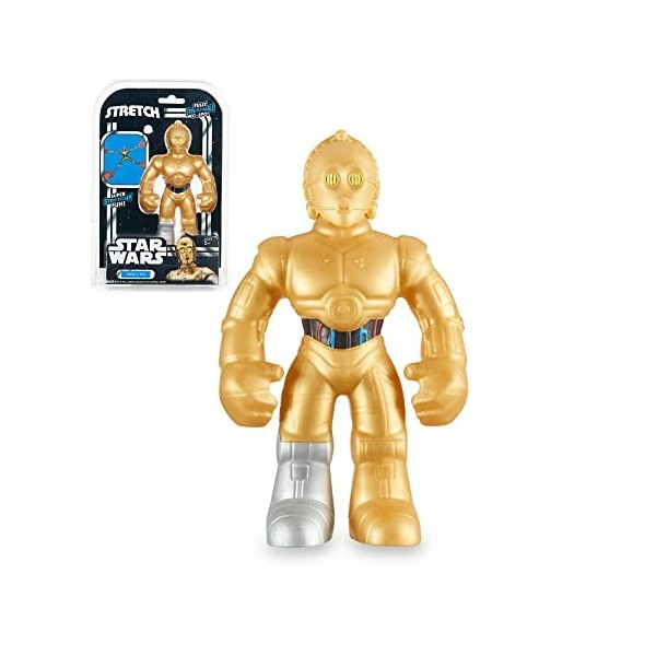 STRETCH ARMSTRONG, Personnage de 18 cm, Personnage étirable, C-3PO, Jouet pour Enfants dès 5 Ans, TR404