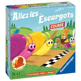 Ravensburger – Allez les escargots - Premier jeu de société pour enfants - Enfant et Parents - de 2 à 6 joueurs à partir de 3