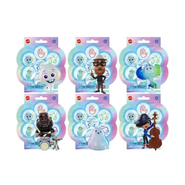 Disney Soul GNT55 Lot de 2 mini figurines 12 personnages à collectionner Soul 22, Joe, Soul Moonwind, Miho Akagi, Curly Baker