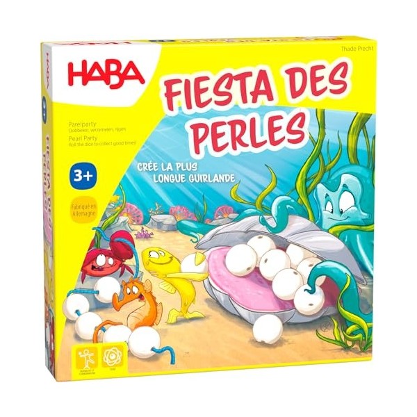 HABA - Fiesta des perles - 305868 - Jeu de collecte et de laçage - 3 ans et plus