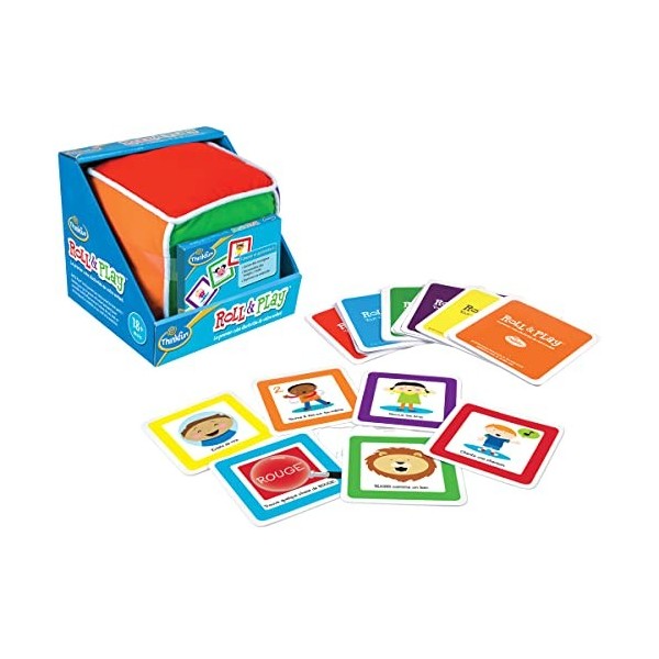 ThinkFun - Roll & Play - Jeu déveil - Educatif – Le premier cube dactivités de votre enfant - 1 joueur ou plus - A partir d