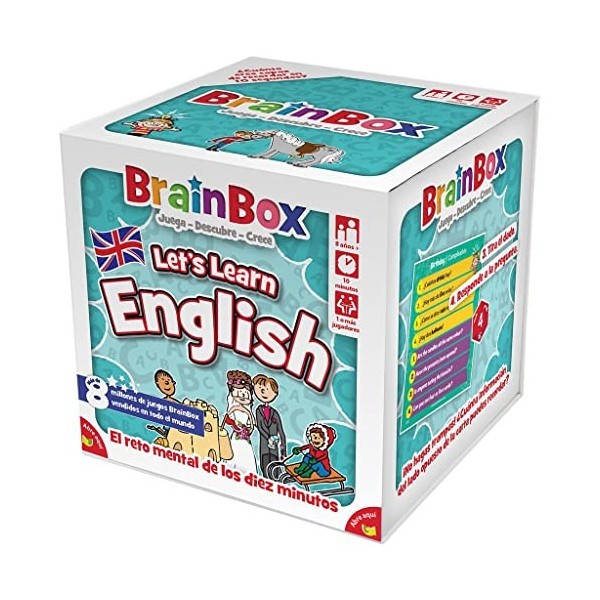 Brain Box G123452 - Green Board Games BrainBox Lets Learn English Jeu de société en Français