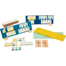 Small Foot 11716 Rami Jeu de Pose de nombres en Bois, Jeu de société aux Couleurs Modernes, à partir de 7 Ans Multicolore