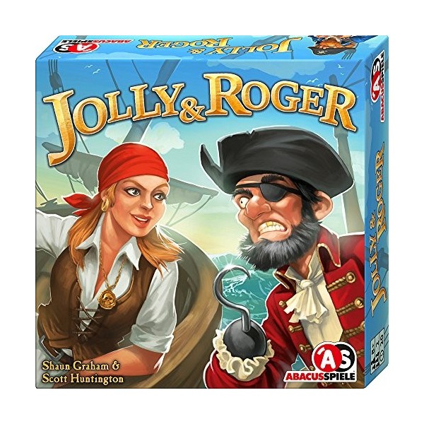 ABACUSSPIELE- Jolly & Roger Jeu Familial, ABA06163, Teal/Turquoise Vert