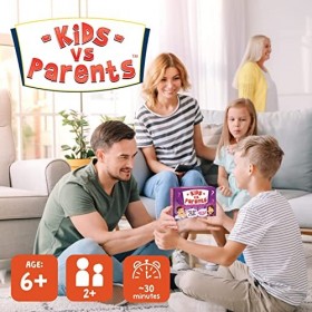 Quiz pour enfants contre les parents - Jeux de cartes amusants pour enfants - Jeux de fête pour la famille - Connaissez-vous 