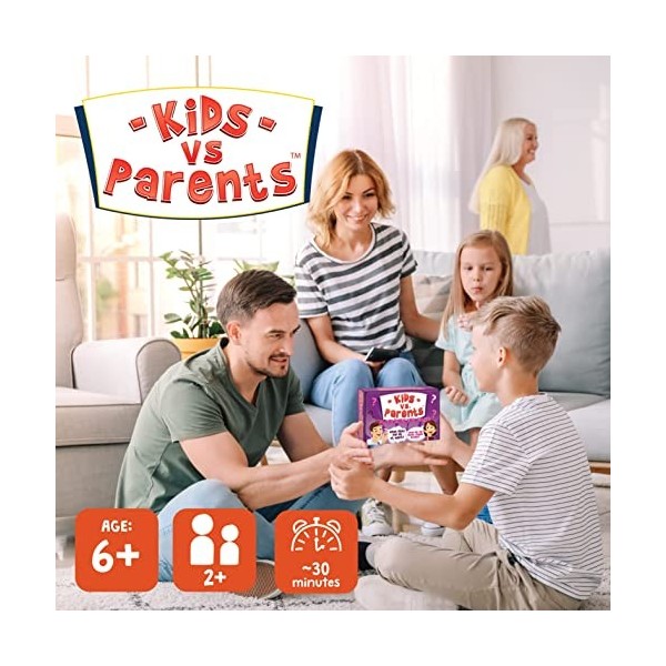 Quiz pour enfants contre les parents - Jeux de cartes amusants pour enfants - Jeux de fête pour la famille - Connaissez-vous 