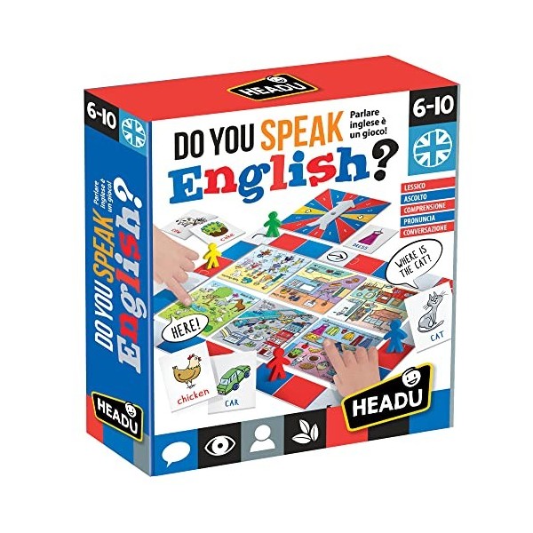 Headu- Do You Speak English Jeu éducatif, IT29525, Multicolore