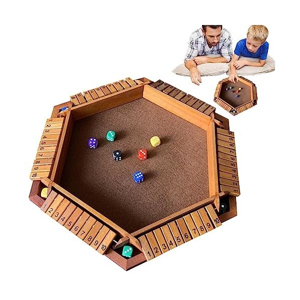 Jeu Shut the Box, Close The Box Game, jeu numérique, impression acrylique, interaction parent-enfant, jeux de société parent-