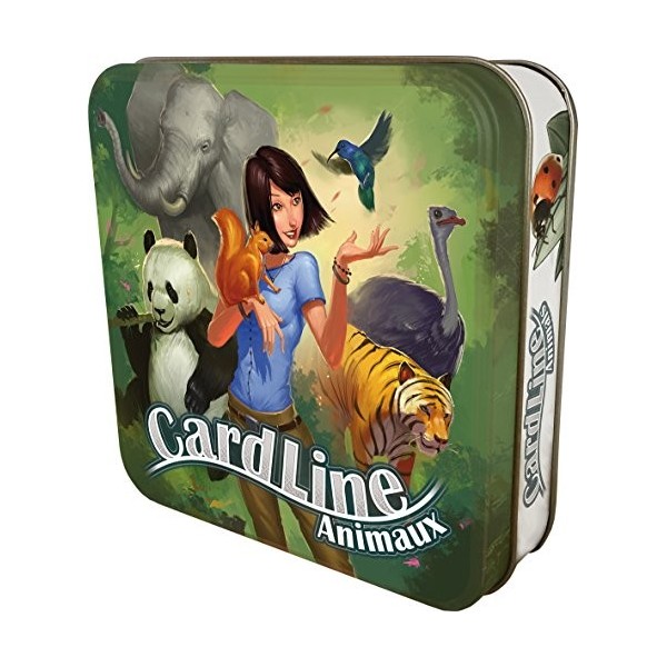 Asmodee - CARANIM01 - Cardline Animaux - Version Mtal - Jeu Enfants