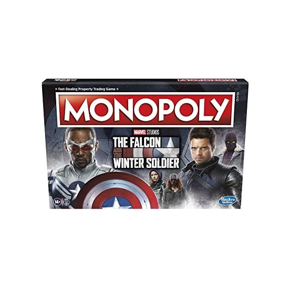 Monopoly Marvel Studios The Falcon and The Winter Soldier Edition Jeu de société pour 2 à 6 joueurs à partir de 14 ans