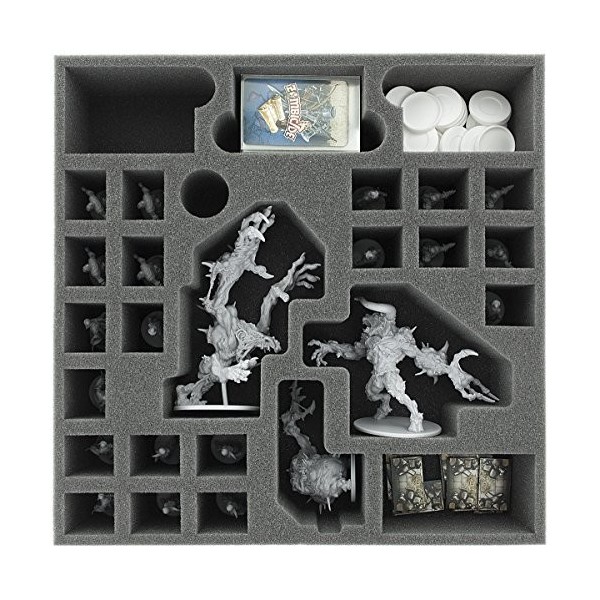 AG065ZC19 Plateau en Mousse de 65 mm Compatible avec Les Monstres de la peste Noire zombicide et Les PNJ.