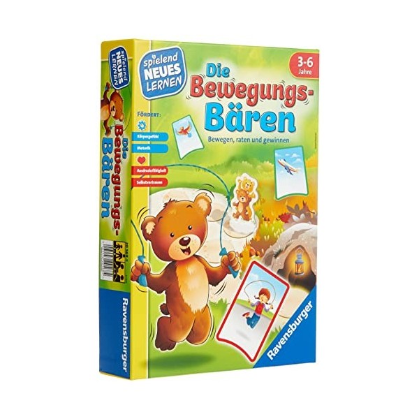 Ravensburger 20568 - Les Ours de Mouvement - Jouer et Apprendre pour Les Enfants, Le Jeu de Mouvement pour Les Enfants de 3 à