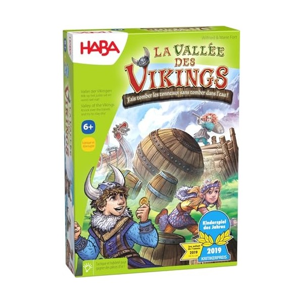 HABA - La Vallée des Vikings - Jeu de société enfant et famille - Jeu dadresse tactique et de stratégie - Prix de lannée - 