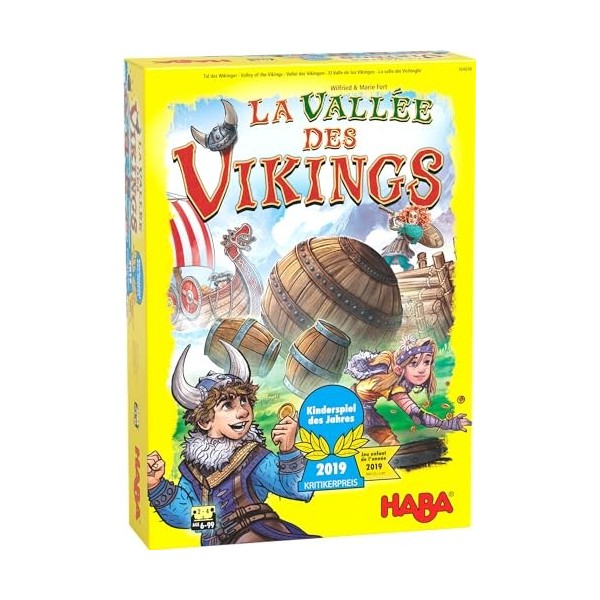 HABA - La Vallée des Vikings - Jeu de société enfant et famille - Jeu dadresse tactique et de stratégie - Prix de lannée - 