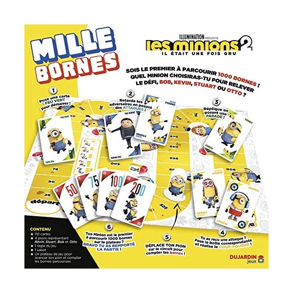 Dujardin - Mille bornes Minions - Retrouve Les Minions prêts à dépasser Les bornes - Jeux de société