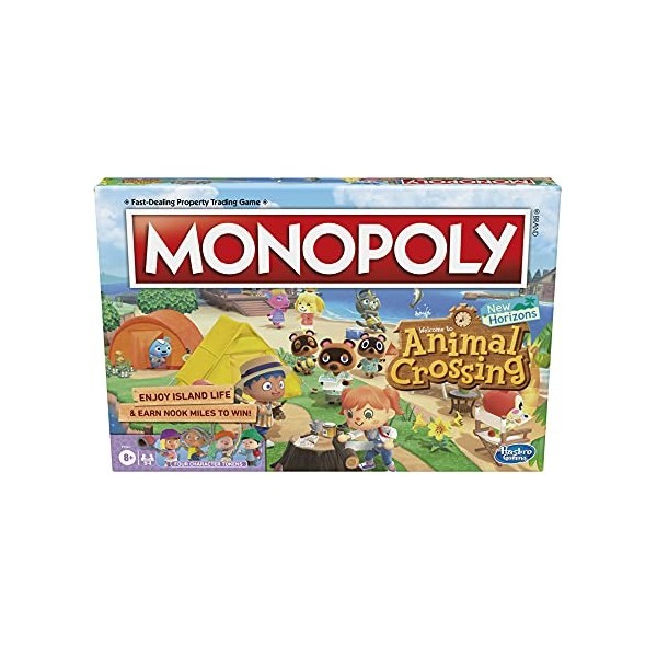 Monopoly – Jeu de société Monopoly édition Animal Crossing New Horizons pour Enfants à partir de 8 Ans, Jeu Amusant pour 2 à 