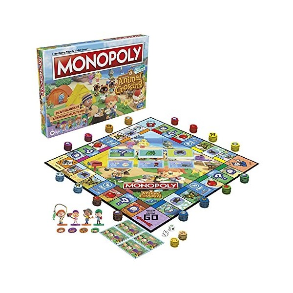 Monopoly – Jeu de société Monopoly édition Animal Crossing New Horizons pour Enfants à partir de 8 Ans, Jeu Amusant pour 2 à 