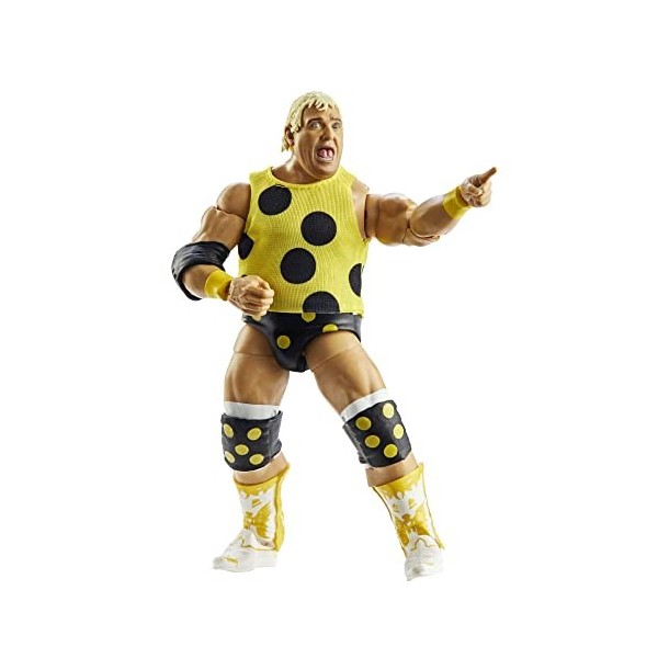 WWE Figurine articulée Élite Wrestlemania Dusty Rhodes avec Mains interchangeables et Accessoires, à Collectionner, Jouet Enf