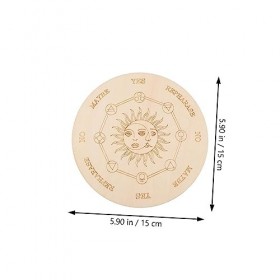 Totority Planche 4 Ensembles Ouija en Bois Wiccan Pendule en Bois Pendule De Radiesthésie Fournitures Métaphysiques Pendentif