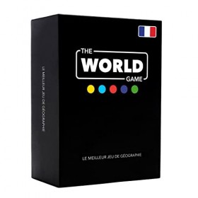 The World Game - Jeu de Géographie avec Carte du Monde - Jeu Société Éducatif pour Enfant, Famille et Adultes - Un Cadeau Par