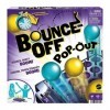 Mattel Games Bounce-Off Chrono Challenge, Jeu d’ambiance avec 16 balles, 20 cartes défis, un plateau de jeu et un minuteur, J