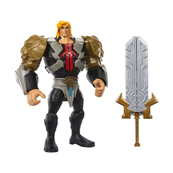 Masters of the Universe Figurine de luxe Grand homme avec épée, jouet de collection avec mouvement dattaque et accessoires, 