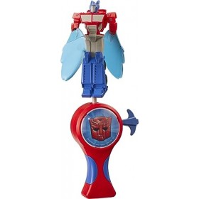 Flying Heroes - Transformers - Optimus Prime - Figurine volante et son lanceur - Personnages de Cinéma - Dès 6 ans - Lansay