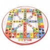 Chinese Checkers Jeu de stratégie FAMILIO-avec Plateau de Jeu de Rangement Rond adapté aux Jouets éducatifs pour Enfants aux 