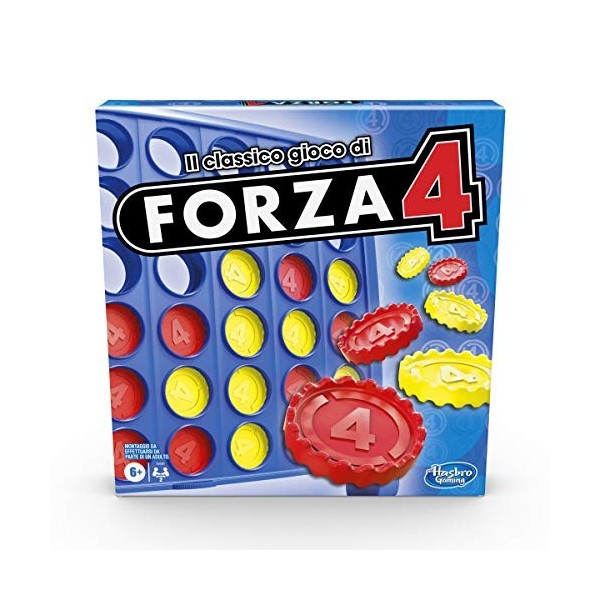 Hasbro Gaming - Forza 4, Jeu en boîte, Version 2020 en Italien, pour Les Enfants à partir de 6 Ans