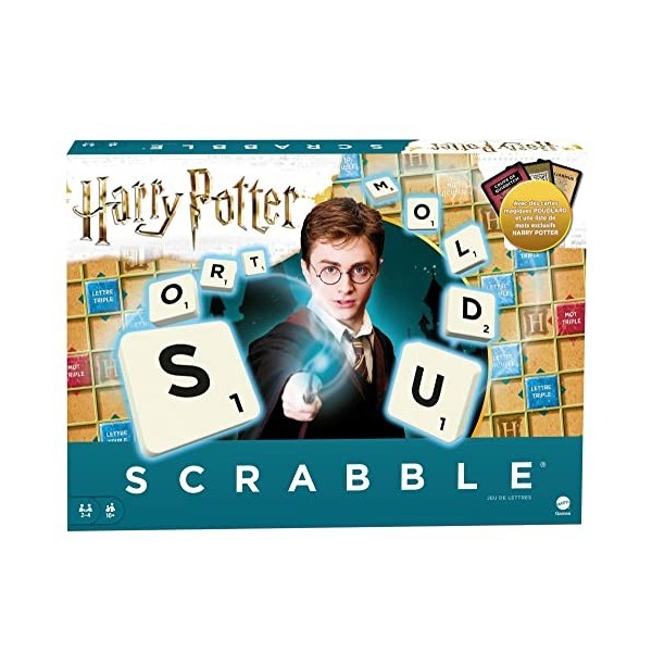 Mattel Games Scrabble Édition Harry Potter, jeu de société et de lettres, version française modèle aléatoire , GPW41