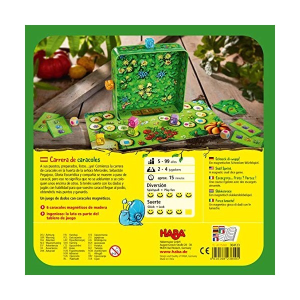 HABA Habermass H304123 Carrera de Caracoles Set de Table Multicolore