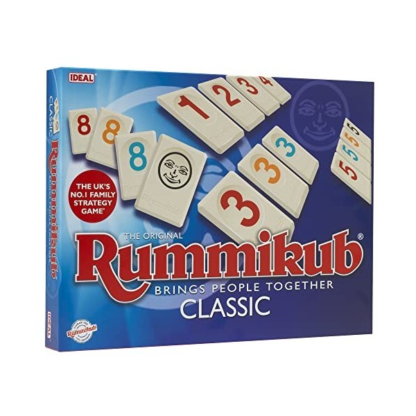 IDEAL , Rummikub Travel Game: Brings People Together, Family Strategy Games, for 2-4 Players, Ages 7+