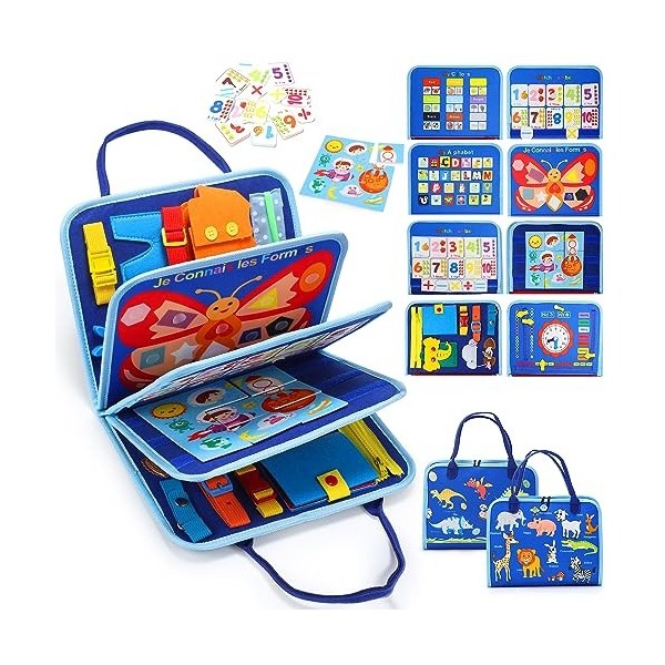 Busy Board for Toddlers, Sensory Activity Board for Preschool Learning for Boy and Girl