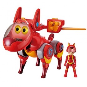 PETRONIX DEFENDERS 3-in-1 Transformer Max Mode Transforming Pup-E Play Figure, Jouet Transformer pour garçon et Fille de 3+ A